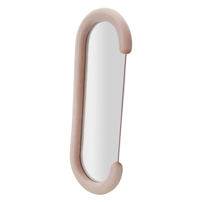 MIROIR MURAL EN VELOURS ROSE CHANTAL CM 60X7X160
