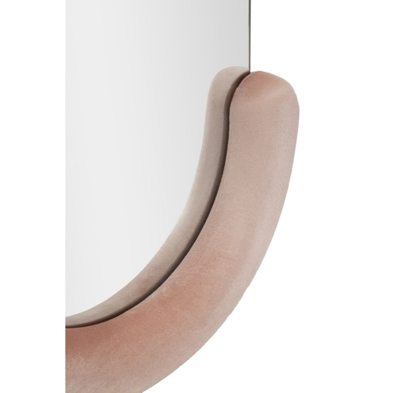 MIROIR MURAL EN VELOURS ROSE CHANTAL CM 60X7X160