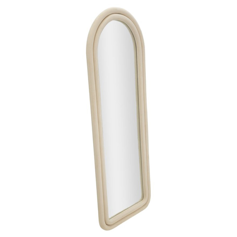 MIROIR MURAL CLOE VELOURS CRÈME CM 60X4X160
