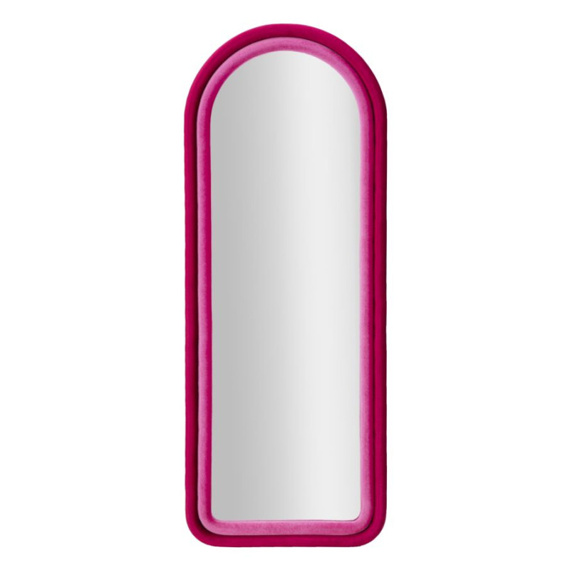MIROIR MURAL CLOE VELOURS FUCHSIA CM 60X4X160