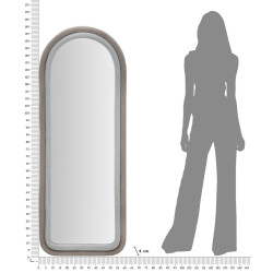 MIROIR MURAL CLOE VELOURS GRIS CM 60X4X160