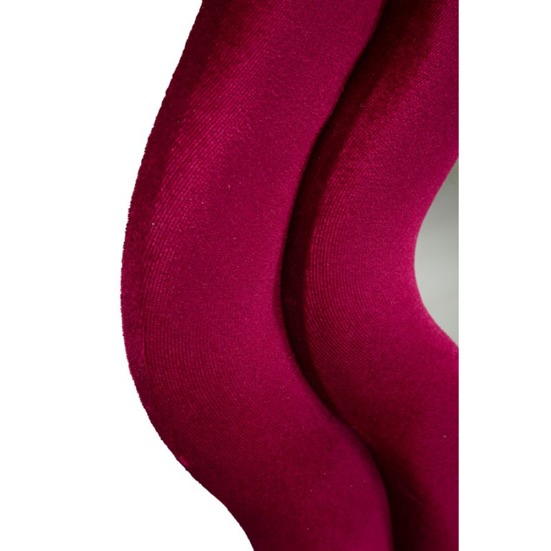 MIROIR MURAL EN VELOURS FUCHSIA EMILY 60X6X160 CM (DIMENSION DU MIROIR 42X144 CM)
