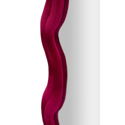 MIROIR MURAL EN VELOURS FUCHSIA EMILY 60X6X160 CM (DIMENSION DU MIROIR 42X144 CM)