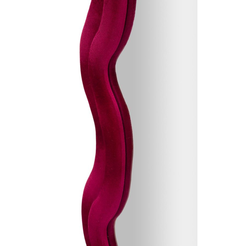 MIROIR MURAL EN VELOURS FUCHSIA EMILY 60X6X160 CM (DIMENSION DU MIROIR 42X144 CM)