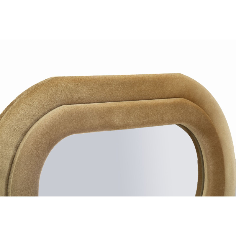MIROIR MURAL EN VELOURS DORÉ EMILY CM 60X6X160 (DIMENSION DU MIROIR CM 42X144)