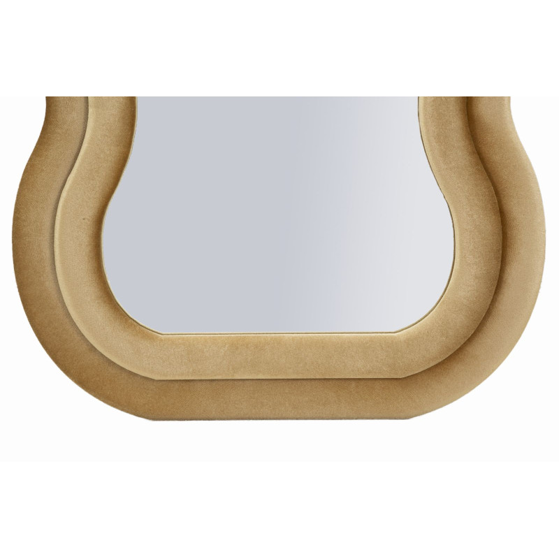 MIROIR MURAL EN VELOURS DORÉ EMILY CM 60X6X160 (DIMENSION DU MIROIR CM 42X144)