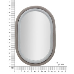 MIROIR SILENCIEUX ANTONY VELOURS GRIS/MIX CM 60X4X90