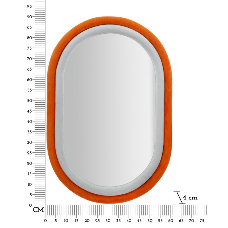 MIROIR SILENCIEUX ANTONY VELVET ORANGE/MIX CM 60X4X90