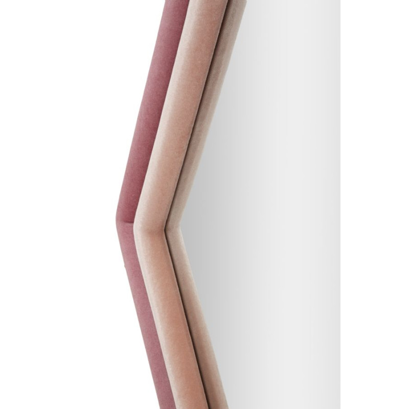 MIROIR MURAL TONY VELOURS ROSE/MIX CM 75X4X80