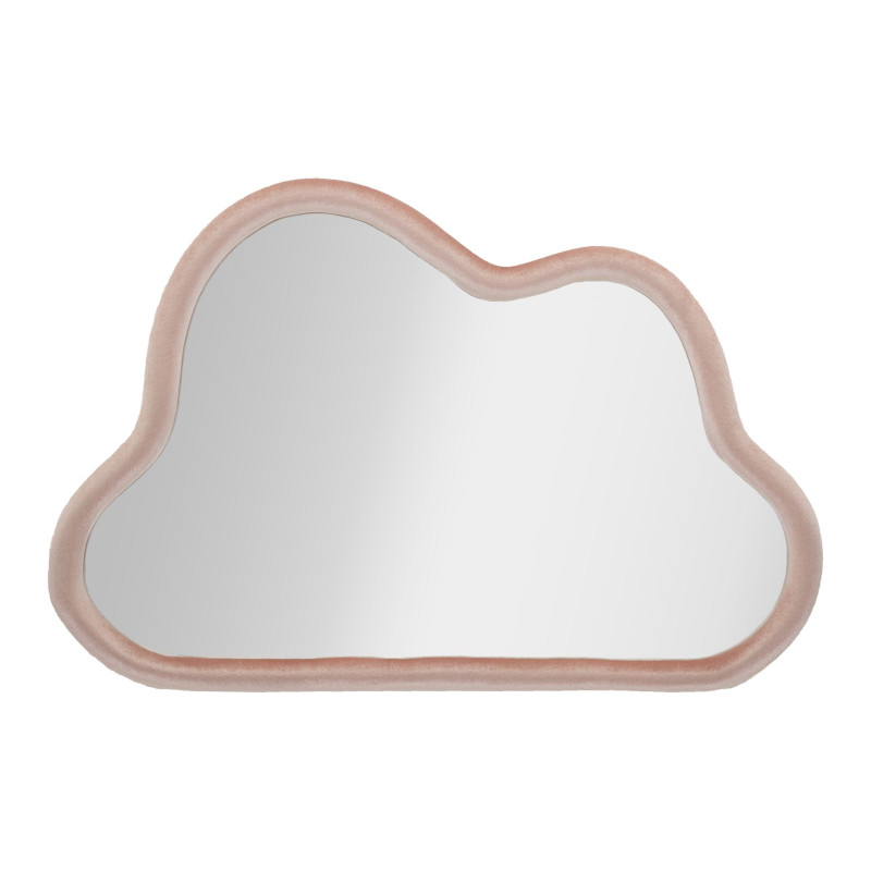 MIROIR MURAL NUAGE VELOURS ROSE CM 90X4X60