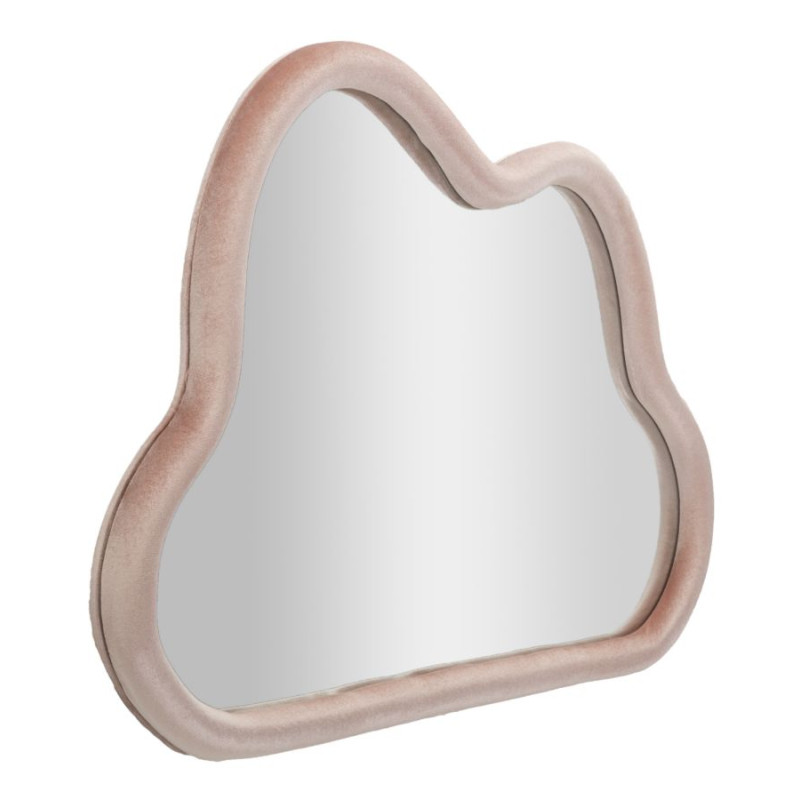 MIROIR MURAL NUAGE VELOURS ROSE CM 90X4X60