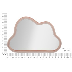 MIROIR MURAL NUAGE VELOURS ROSE CM 90X4X60