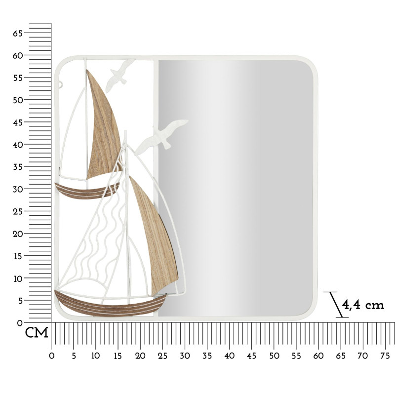 MIROIR MURAL ADRIATIQUE CM 60X4,4X60
