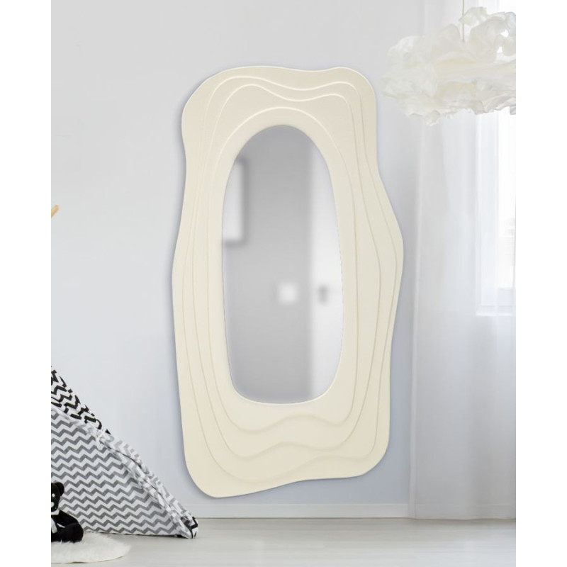 MIROIR MURAL BLANC DAFNE CM 90X4X165