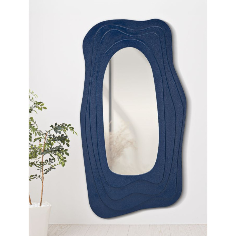 MIROIR MURAL BLEU DAFNE CM 90X4X165