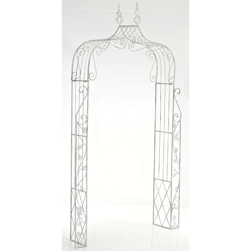 Arc de roses Aurore blanc antique