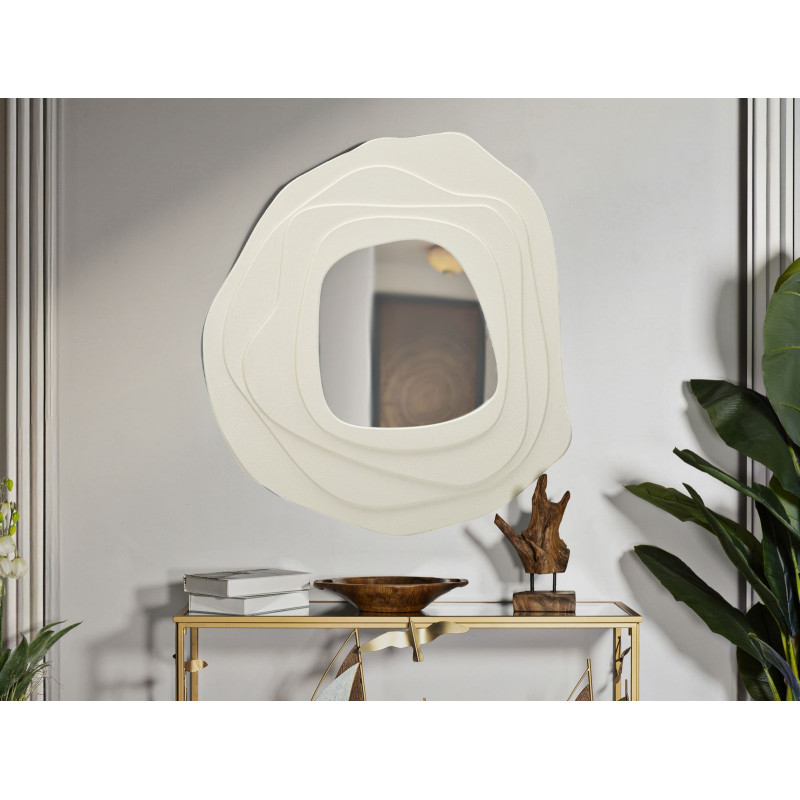 MIROIR MURAL BLANC DALIA CM 90X4X97