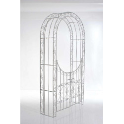 Arc de rose avec portail Sina blanc antique