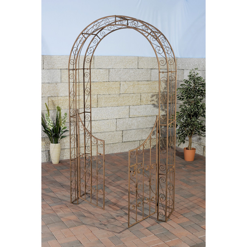 Arco da Giardino Sina con Porta antico marrone