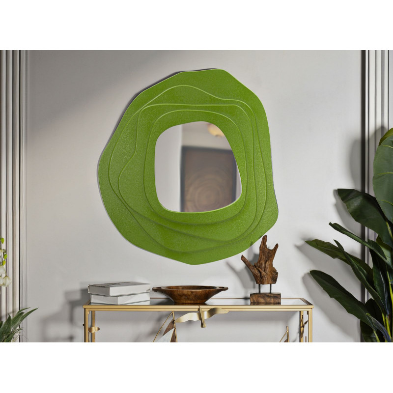 MIROIR MURAL DAHLIA VERT CM 90X4X97