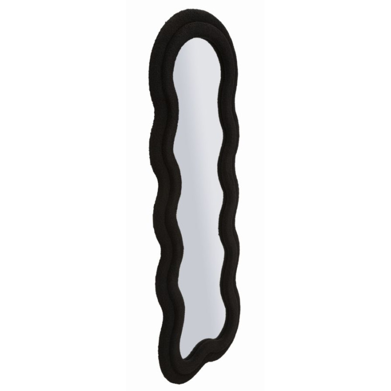 MIROIR MURAL NOIR TEDDY CM 60X4X160 (DIMENSION DU MIROIR CM 39X137)