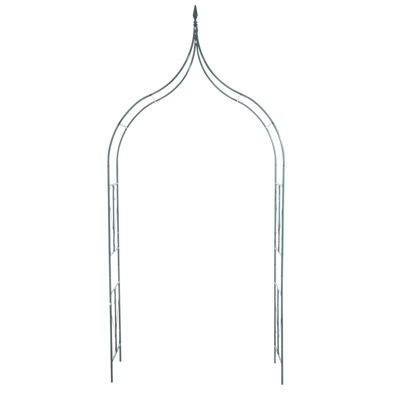 Arco da giardino in metallo verniciato a polvere verde