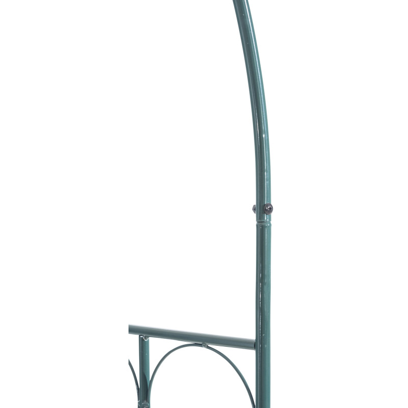 Arco da giardino in metallo verniciato a polvere verde