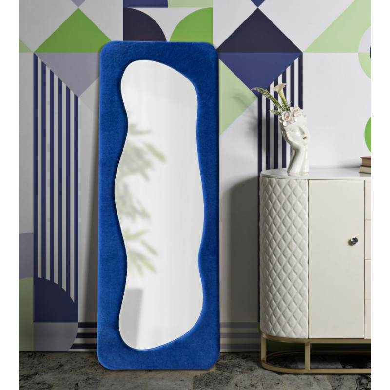 MIROIR MURAL BLEU THEODOR CM 60X4X160