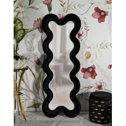 MIROIR MURAL MONICA NOIR CM 58X4X160 (DIMENSION DU MIROIR CM 39X124)