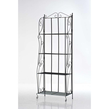 Estantería de Hierro Plegable Lea Negro