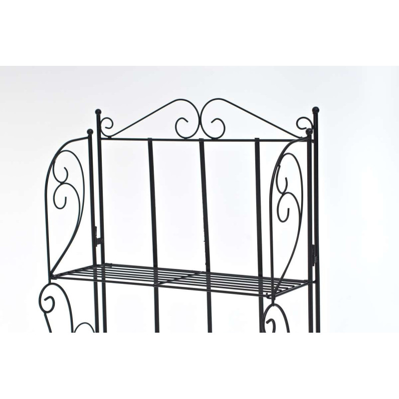 Estantería de Hierro Plegable Lea Negro