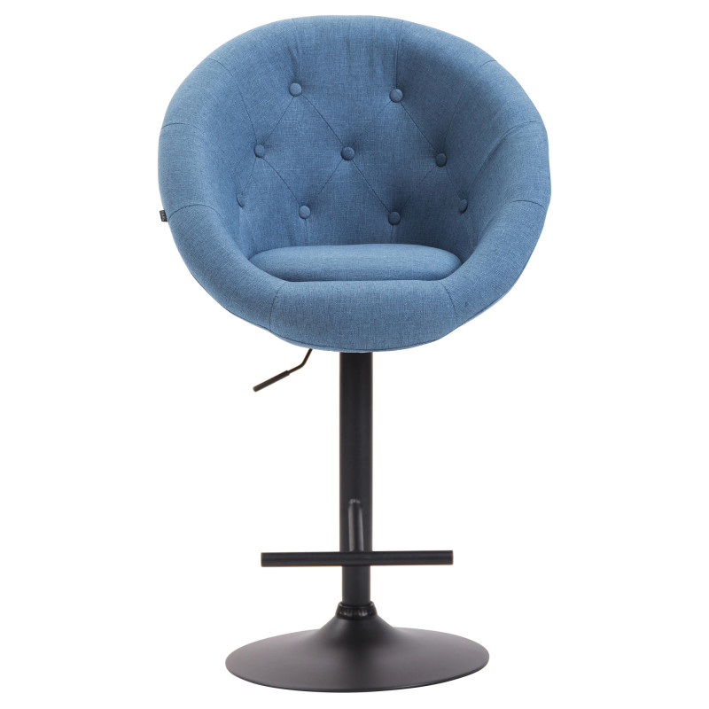 Tabouret de bar London V2 en tissu bleu