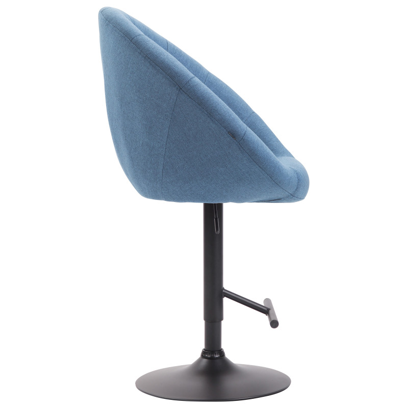Tabouret de bar London V2 en tissu bleu