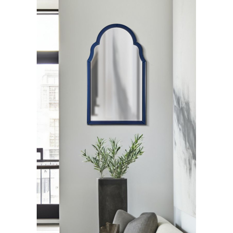 MIROIR MURAL BLEU TANGERI CM 47X1X80 (DIMENSION DU MIROIR CM 41X74)