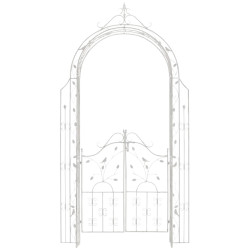 Arco per Rampicanti Grenada con Cancello bianco antico