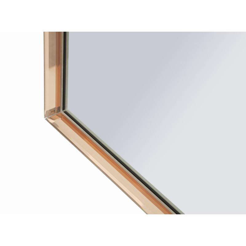 MIROIR MURAL ROSE TANGERI CM 62X1X100 (DIMENSION DU MIROIR CM 55X94)