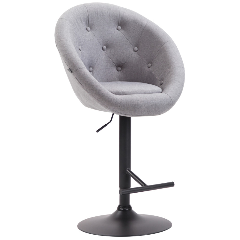 Tabouret de bar London V2 en tissu gris