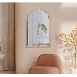 MIROIR MURAL ROSE TANGERI CM 62X1X100 (DIMENSION DU MIROIR CM 55X94)