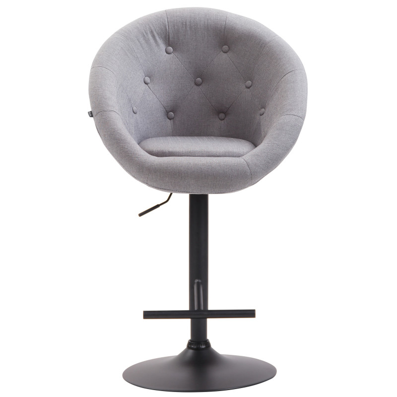 Tabouret de bar London V2 en tissu gris