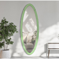 MIROIR MURAL VERT OSLO CM 55X2X150 (DIMENSION DU MIROIR CM 42,5X137,5)