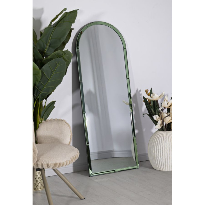 MIROIR MURAL VERT BAKU CM 55X2X150 (DIMENSION DU MIROIR CM 49X144)