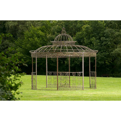 Pavillon de luxe, style romantique, rond, 350 cm bronze