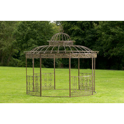 Pavillon de luxe, style romantique, rond, 350 cm bronze