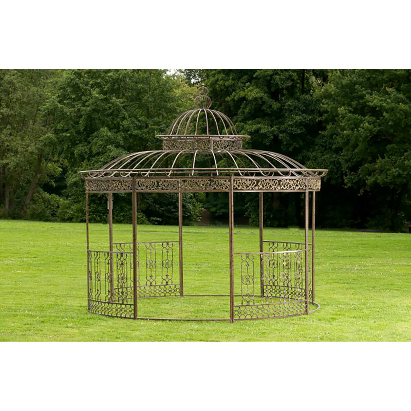 Pavillon de luxe, style romantique, rond, 350 cm bronze