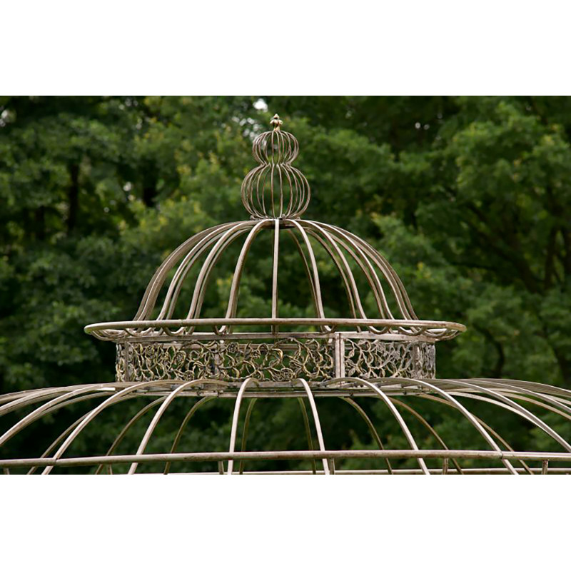 Pavillon de luxe, style romantique, rond, 350 cm bronze