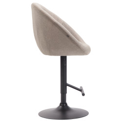 Tabouret de bar London V2 en tissu taupe