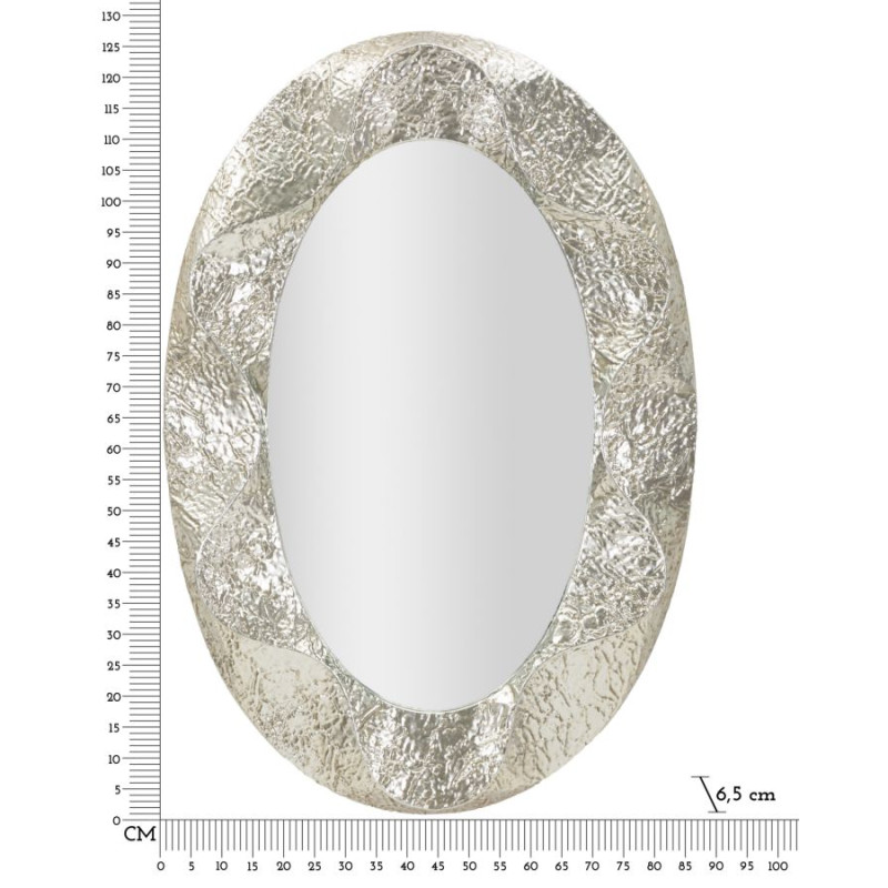 MIROIR OVALE ARGELUX CM 87,5X6,5X128 (DIMENSION DU MIROIR CM 55X93)