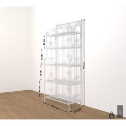 Estantería Decorativa de Hierro Ciara Blanco