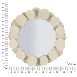 MIROIR MURAL DUNE CM 85X7,5X85 (DIMENSION DU MIROIR CM Ø 62)