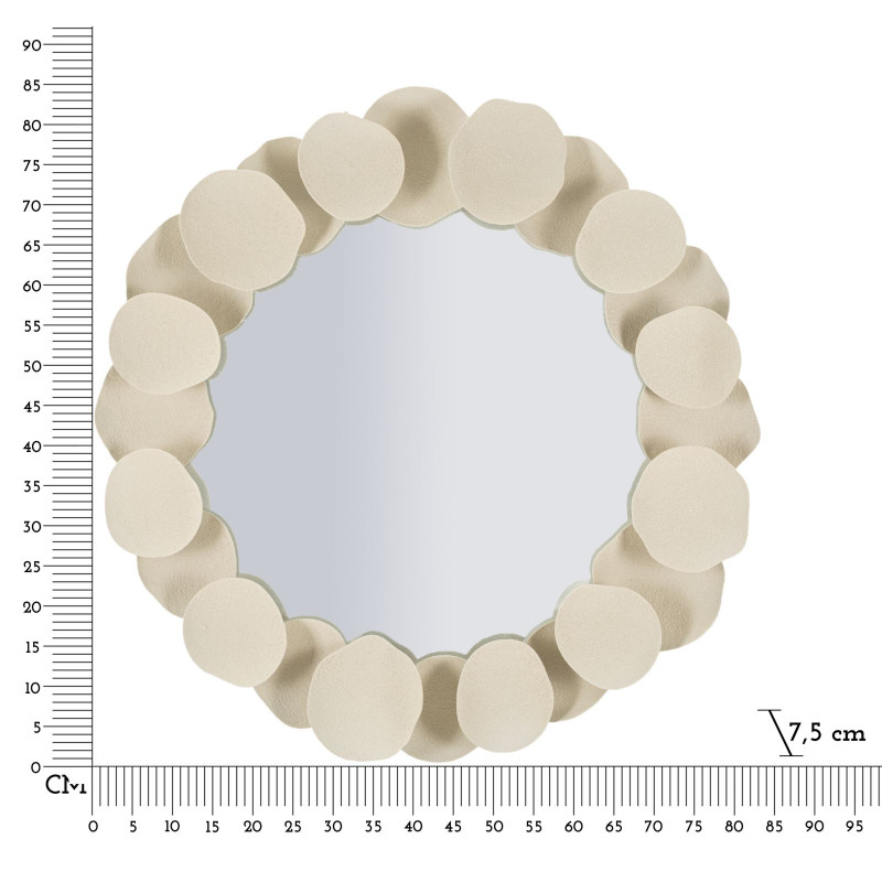 MIROIR MURAL DUNE CM 85X7,5X85 (DIMENSION DU MIROIR CM Ø 62)